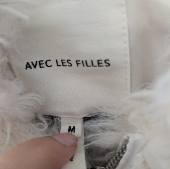 Anthropologie Aveces Les Filles Sz m Faux Fur Bomber Style Jacket - Picture 3 of 6